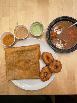 Masala Dosa and Vada Sambhar. Yum!