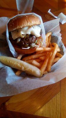 Farley's Mesilla Mex Burger. Fries were coated and crispy, but just ok in flavor. Rate the fries a "B" and burger a "B+."