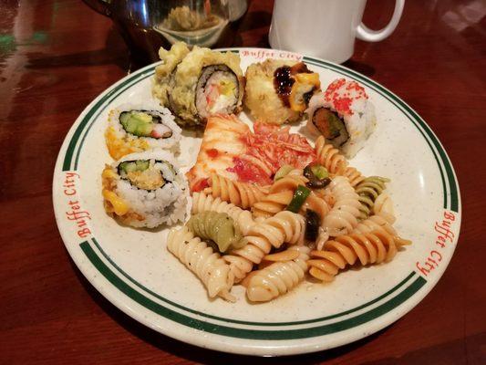 Sushi and salads at Buffet City!