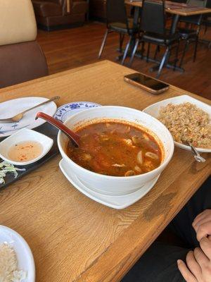 Tom Yum and Fried rice