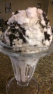 Cookie and cream ice cream