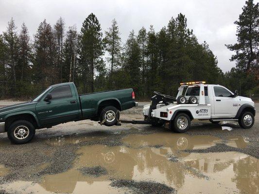 ATRN's tow truck at work.