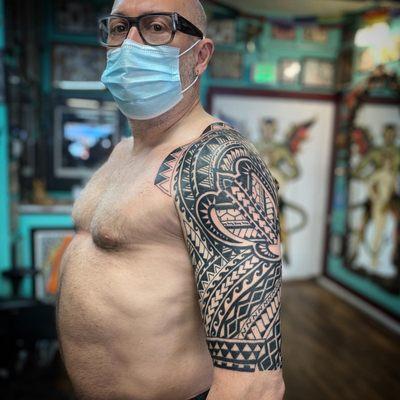 Polynesian Tribal Halfsleeve by Brian Thurow