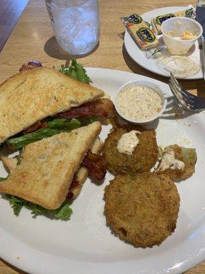 BLT with fried green tomatoes