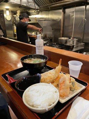 Udon & tempura combo