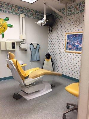 One of three private yet kid-friendly treatment rooms