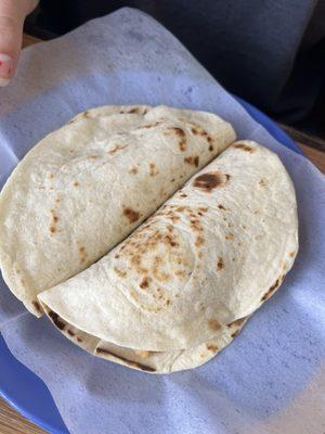 Rice and beans taco and barbacoa taco