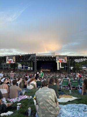 Crowd in lawn at venue