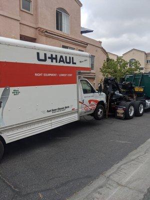 Truck broken down having to be towed to my new apartment. Then towed out