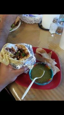 Carnitas burrito. Tip your cook.