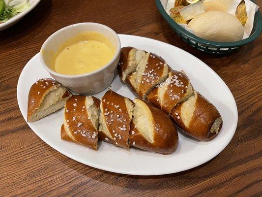 Awesome pretzel  with beer cheese sauce