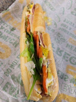 Footlong Italian artesan bread cold cut combo