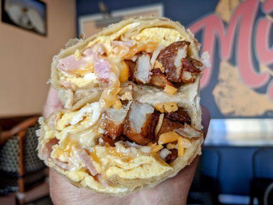 Ham Breakfast Burrito