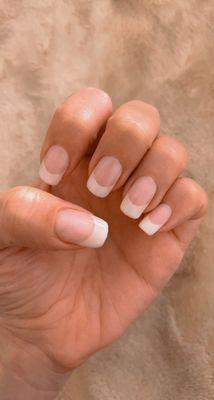 French tip with shellac gel polish