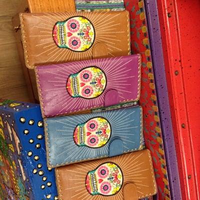 Sugar skull wallets