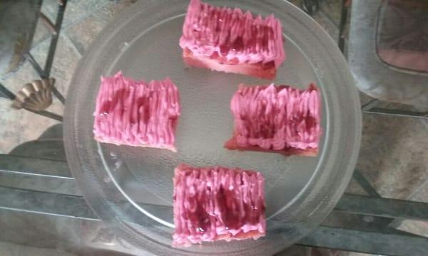 Raspberry and strawberry bars