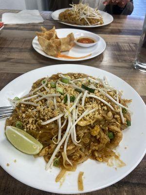 Pad Thai chicken and butterfly appetizers!!!!