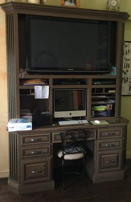 Custom Tv and desk cabinet