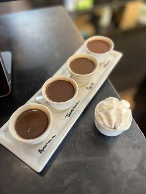 Hot chocolate flight!