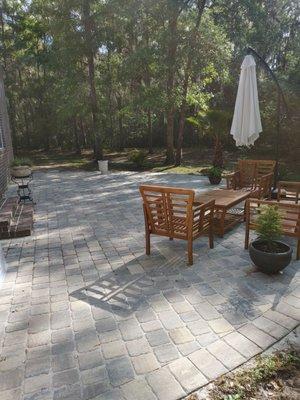 Our beautiful new patio from Tim and Dave's Nursery.