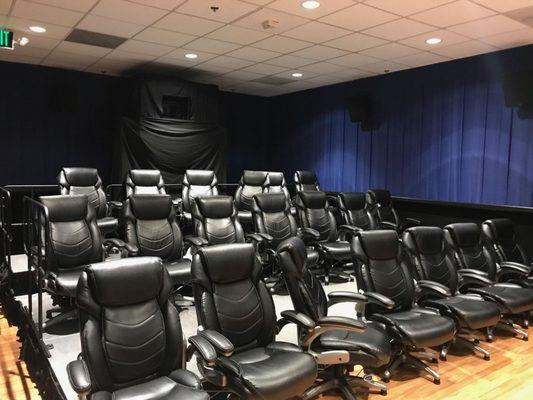 QC Screening Room, 20 seats. Clean.