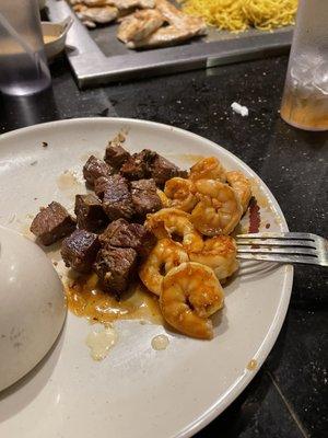 Filet and shrimp