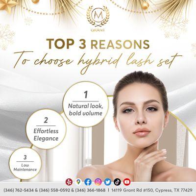 TOP 3 REASONS TO CHOOSE HYBRID LASH SET AT MILANO NAIL SPA GRANT
ℴℯ  ℴ