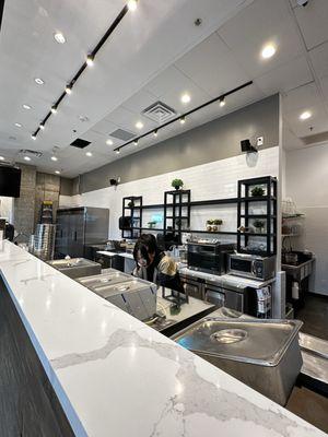 Interior- peering into kitchen