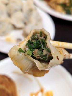 Inside the Pork & Leek Dumpling