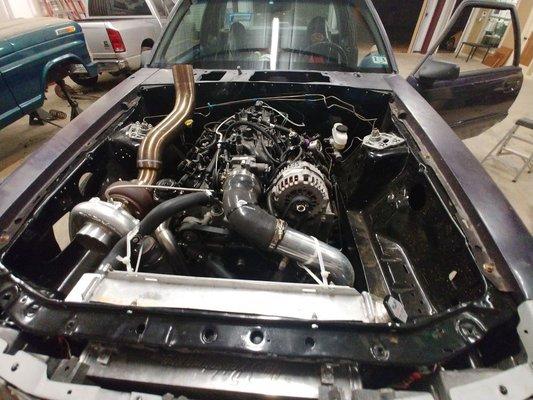 LS motor in a Foxbody