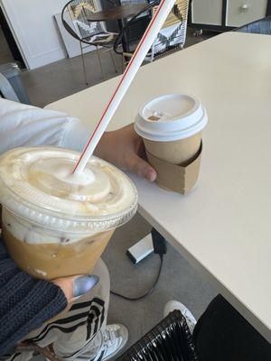 It was ice coffee with vanilla; the other one was a cappuccino:)