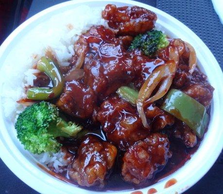 General Tso's chicken, at Hong Kong Star Chinese Restaurant in Torrington, CT.