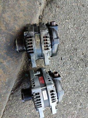 New and old alternator.