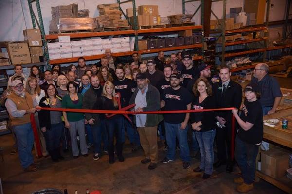 Ribbon Cutting at our new shop!