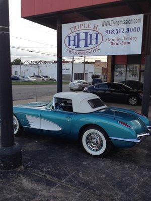 Easy to find us today. Downtown Sapulpa corner of Main St & Lee. We were trusted to work on this $150,000 1960 Corvette.