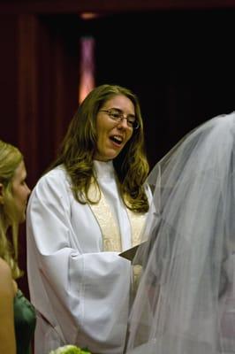 Pastor Lura officiates a wedding