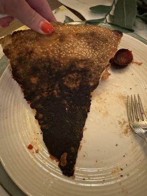 Burnt pizza