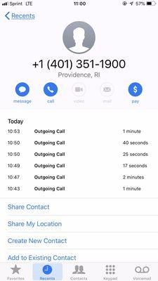 Six failed attempts to get ahold of someone (anyone!) at Doc F's primary care practice. Reception staff is AWFUL (especially Patty).