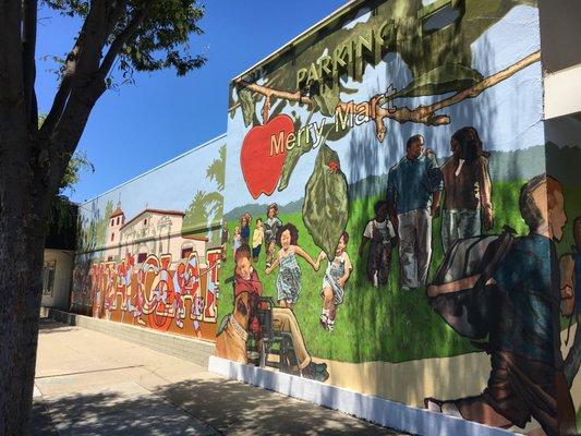 Our murals facing Newhall Street.