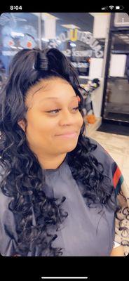 Lace front with weave done by terri