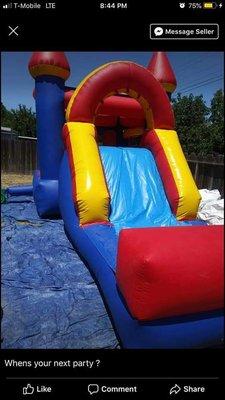 Jumper with slide can be used   Wet or dry  Basketball hoop in side  And pillars too