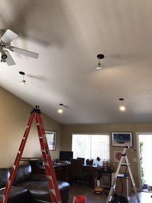 Installed LED lights