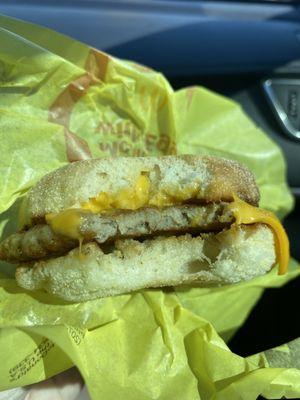 Tasty sausage McMuffin