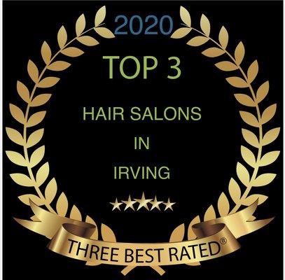 Rated top 3 salon in Irving 2015-2020!