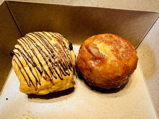 Chocolate croissant and kouign amann