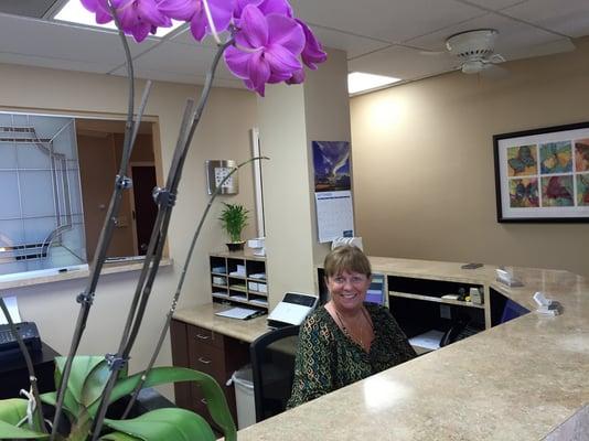 Linda, our receptionist