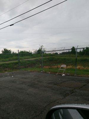 This chair been in this corner of the lot for a long time!