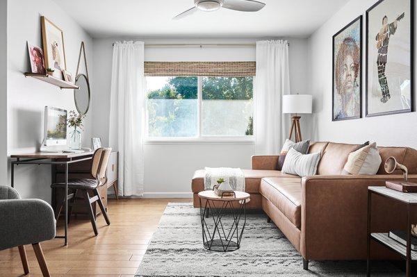 Mid Century Modern Bohemian Living Room