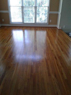 After Hardwood Floor Resurfaced:  Eating Area