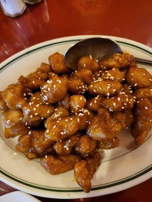 Sweet and sour sesame chicken